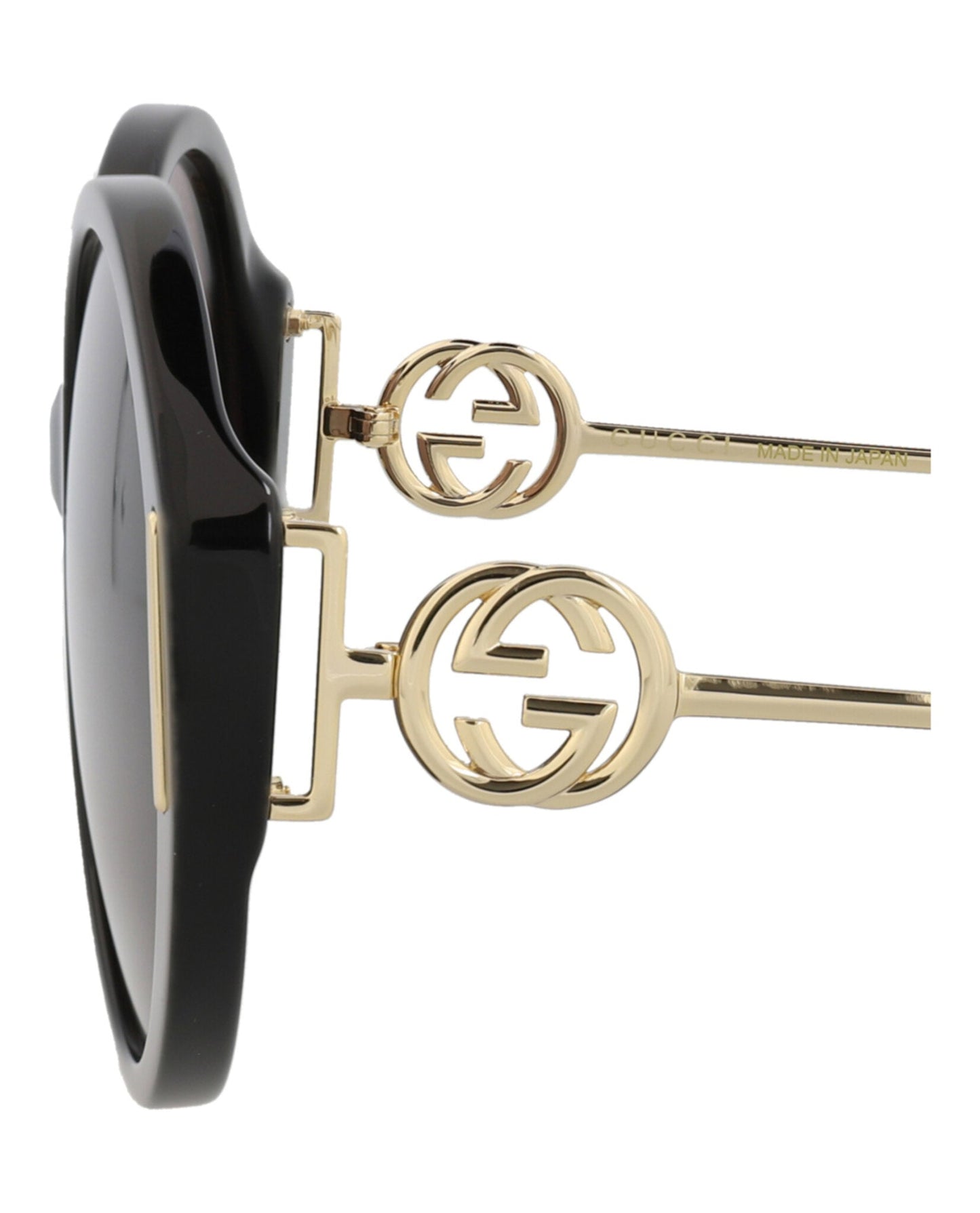 Gucci Womens Round/Oval Black Gold Brown Fashion Designer Eyewear