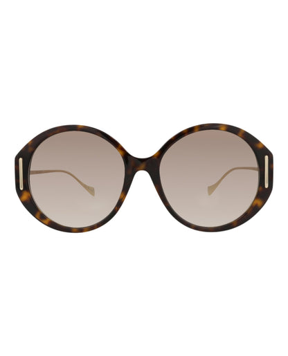Gucci Womens Round/Oval Havana Gold Brown Fashion Designer Eyewear