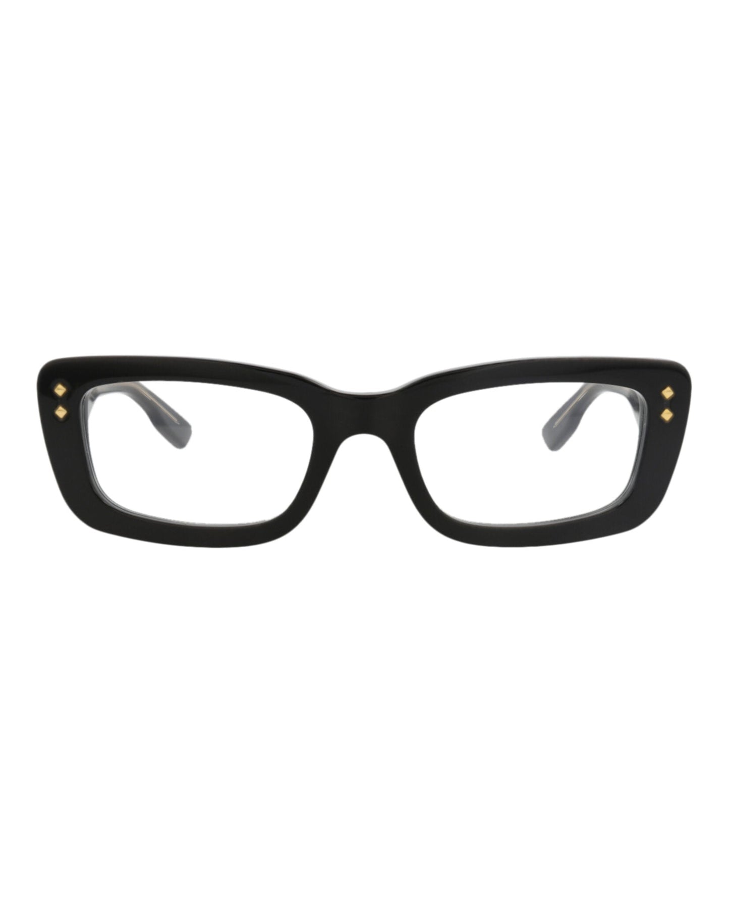 Gucci Womens Square/Rectangle Black Black Transparent Fashion Designer Eyewear