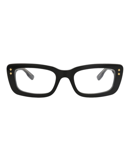 Gucci Womens Square/Rectangle Black Black Transparent Fashion Designer Eyewear