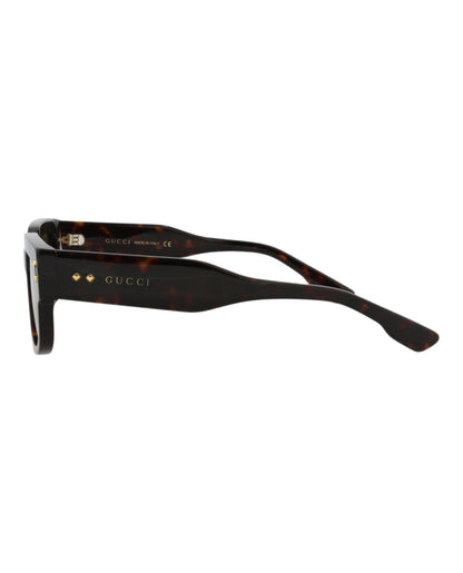 Gucci Mens Square/Rectangle Havana Havana Green Fashion Designer Eyewear