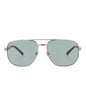 Gucci Mens Aviator Silver Silver Green Fashion Designer Eyewear
