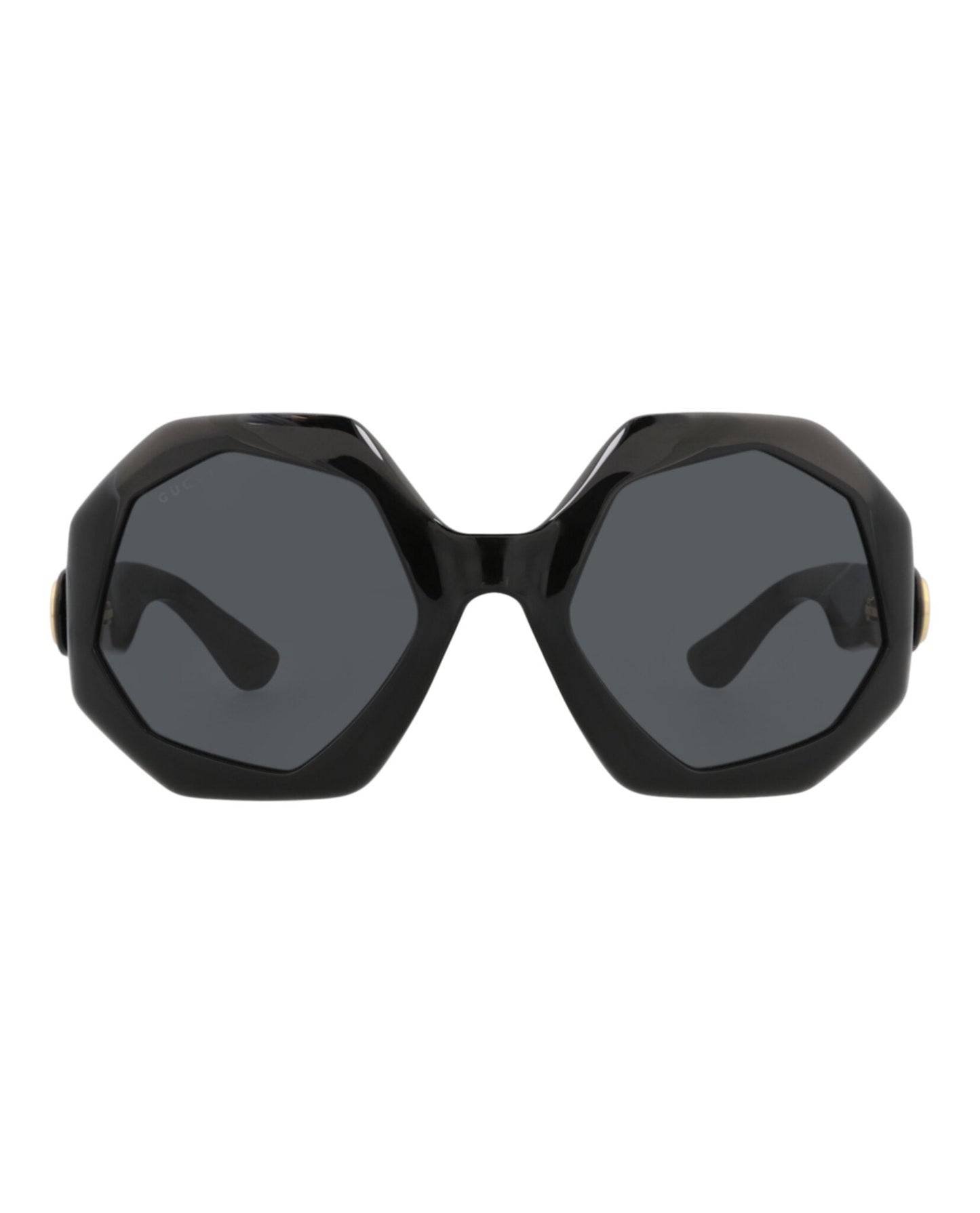 Gucci Womens Round/Oval Black Black Grey Fashion Designer Eyewear