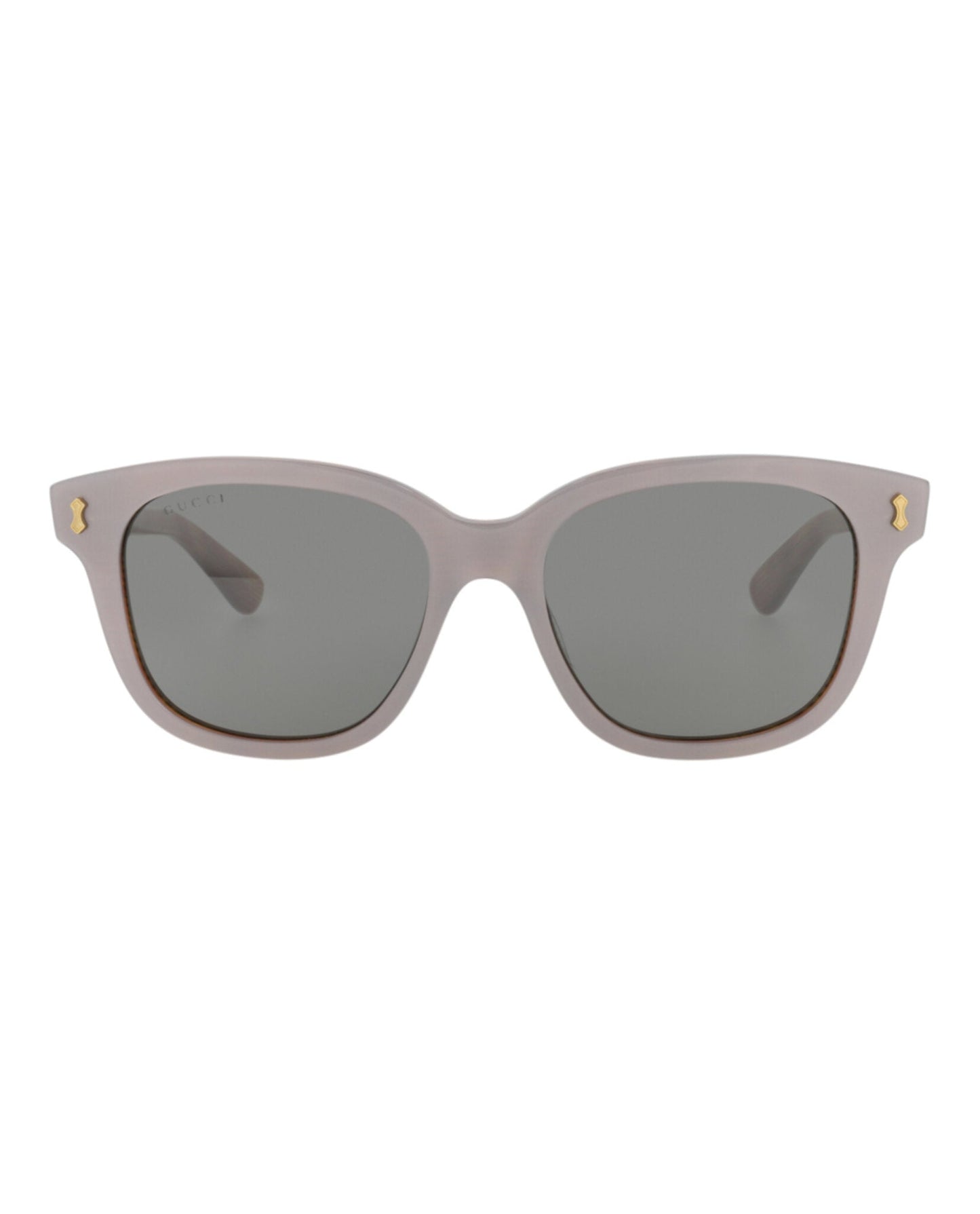 Gucci Mens Square/Rectangle Silver Silver Brown Fashion Designer Eyewear