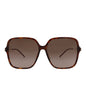 Gucci Womens Square/Rectangle Havana Gold Brown Fashion Designer Eyewear
