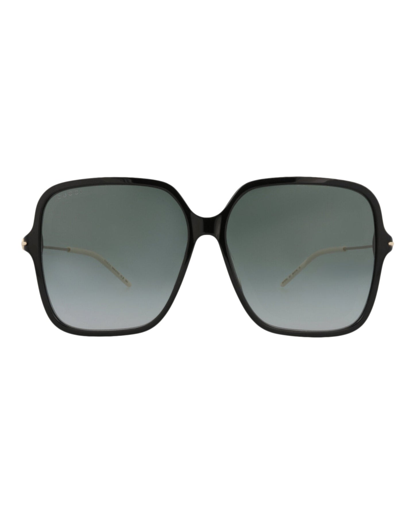 Gucci Womens Square/Rectangle Black Gold Grey Fashion Designer Eyewear