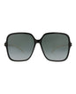 Gucci Womens Square/Rectangle Black Gold Grey Fashion Designer Eyewear