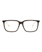 Gucci Mens Square/Rectangle Havana Gold Transparent Fashion Designer Eyewear