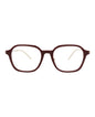 Gucci Womens Square/Rectangle Burgundy Gold Transparent Fashion Designer Eyewear
