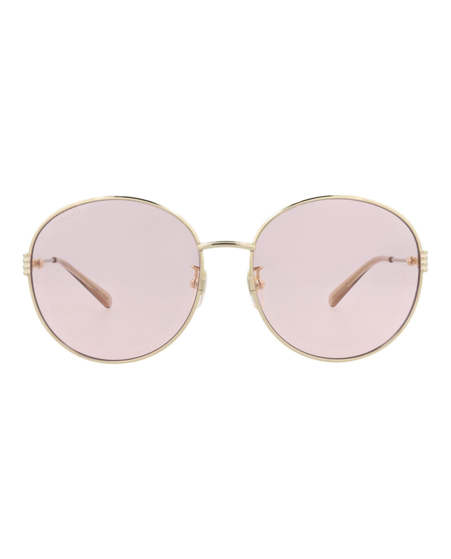 Gucci Womens Round/Oval Gold Gold Pink Fashion Designer Eyewear