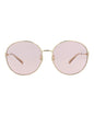 Gucci Womens Round/Oval Gold Gold Pink Fashion Designer Eyewear