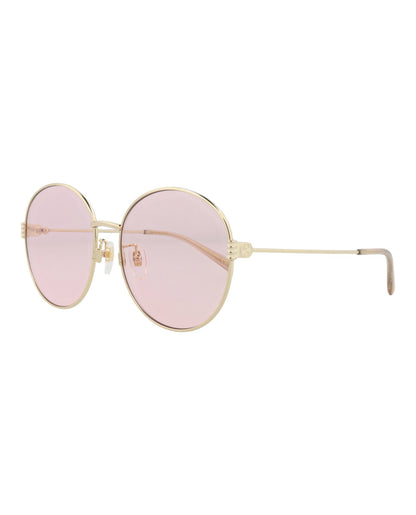 Gucci Womens Round/Oval Gold Gold Pink Fashion Designer Eyewear