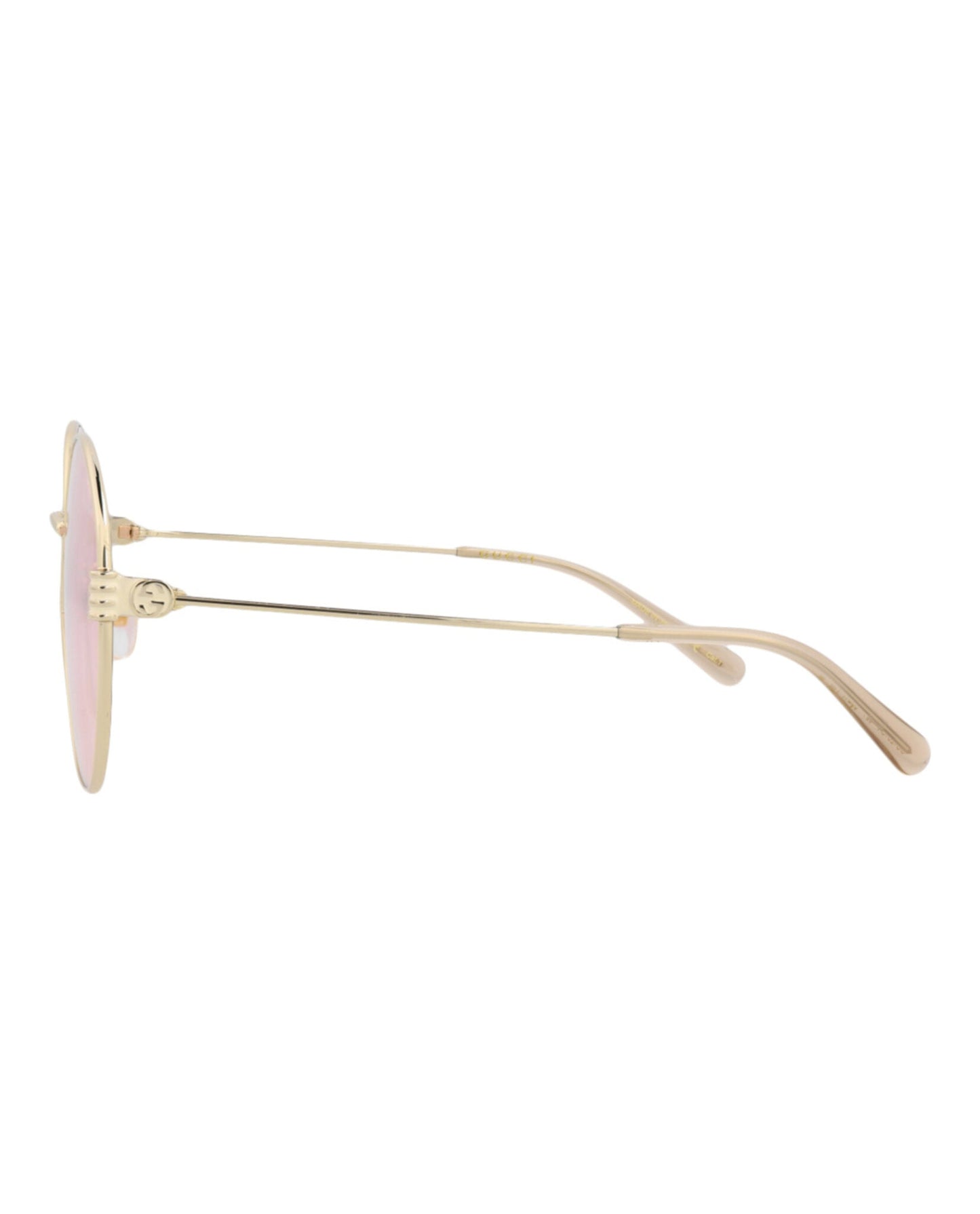 Gucci Womens Round/Oval Gold Gold Pink Fashion Designer Eyewear