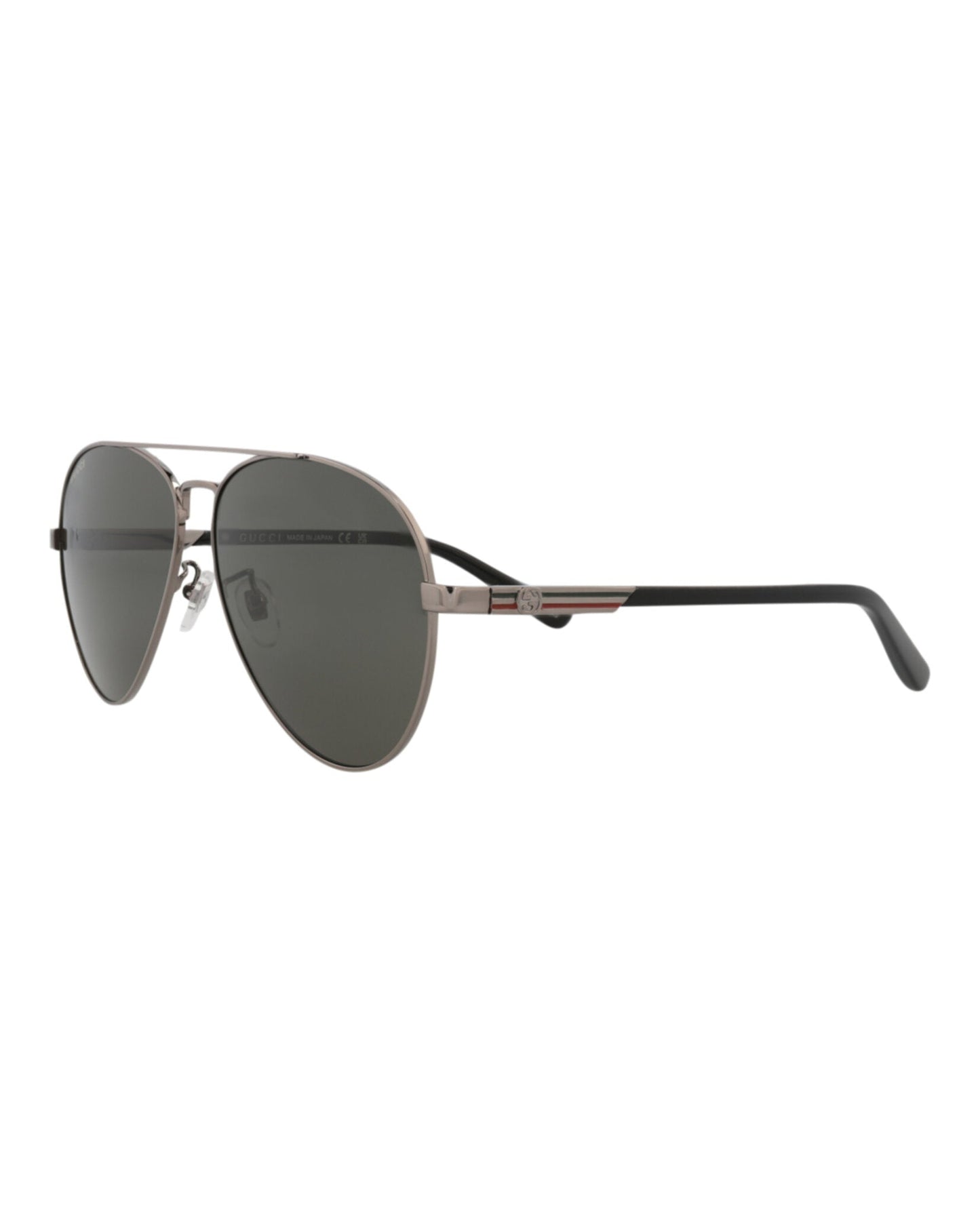 Gucci Mens Aviator Ruthenium Black Grey Fashion Designer Eyewear
