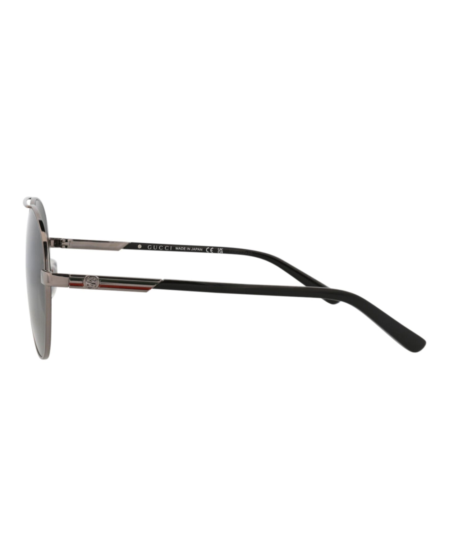 Gucci Mens Aviator Ruthenium Black Grey Fashion Designer Eyewear