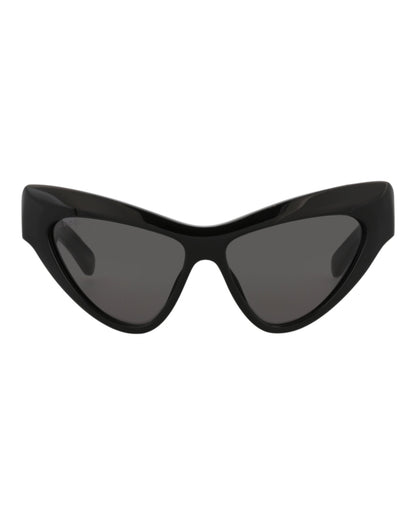 Gucci Womens Cat Eye Black Black Grey Fashion Designer Eyewear