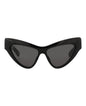 Gucci Womens Cat Eye Black Black Grey Fashion Designer Eyewear