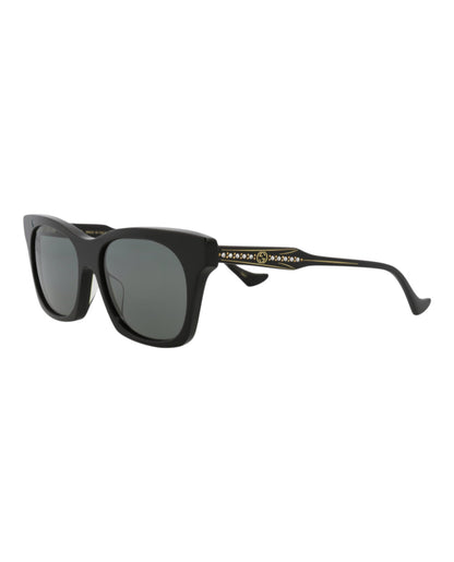 Gucci Womens Cat Eye Black Black Grey Fashion Designer Eyewear