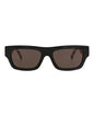 Gucci Mens Square/Rectangle Black Black Brown Fashion Designer Eyewear