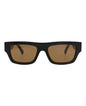 Gucci Mens Square/Rectangle Black Havana Brown Fashion Designer Eyewear