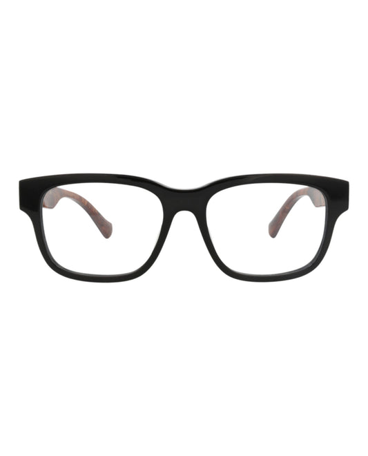 Gucci Mens Square/Rectangle Black Black Transparent Fashion Designer Eyewear