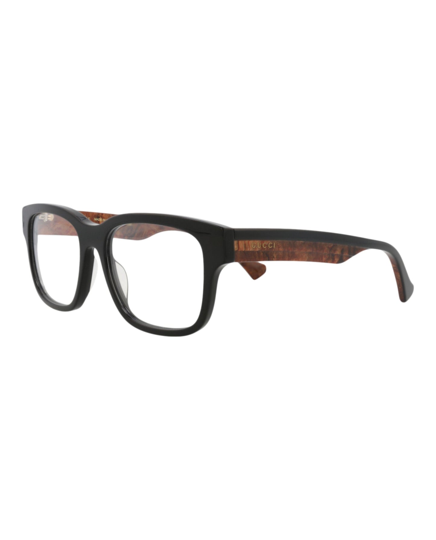Gucci Mens Square/Rectangle Black Black Transparent Fashion Designer Eyewear