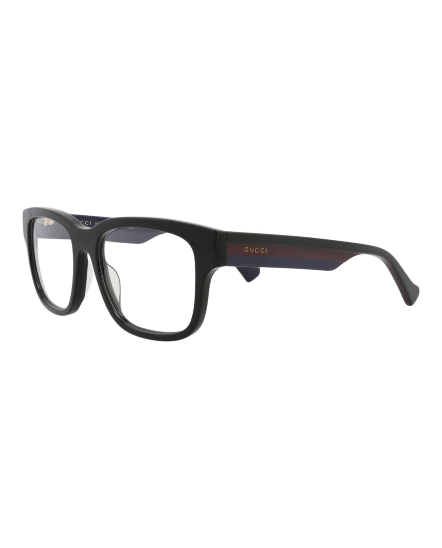 Gucci Mens Square/Rectangle Black Black Transparent Fashion Designer Eyewear