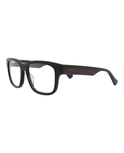 Gucci Mens Square/Rectangle Black Black Transparent Fashion Designer Eyewear