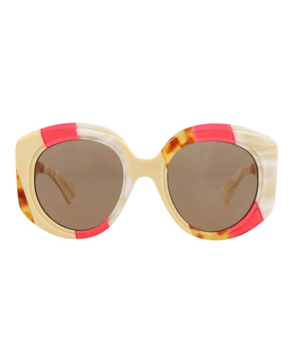 Gucci Womens Round/Oval Havana Havana Brown Fashion Designer Eyewear