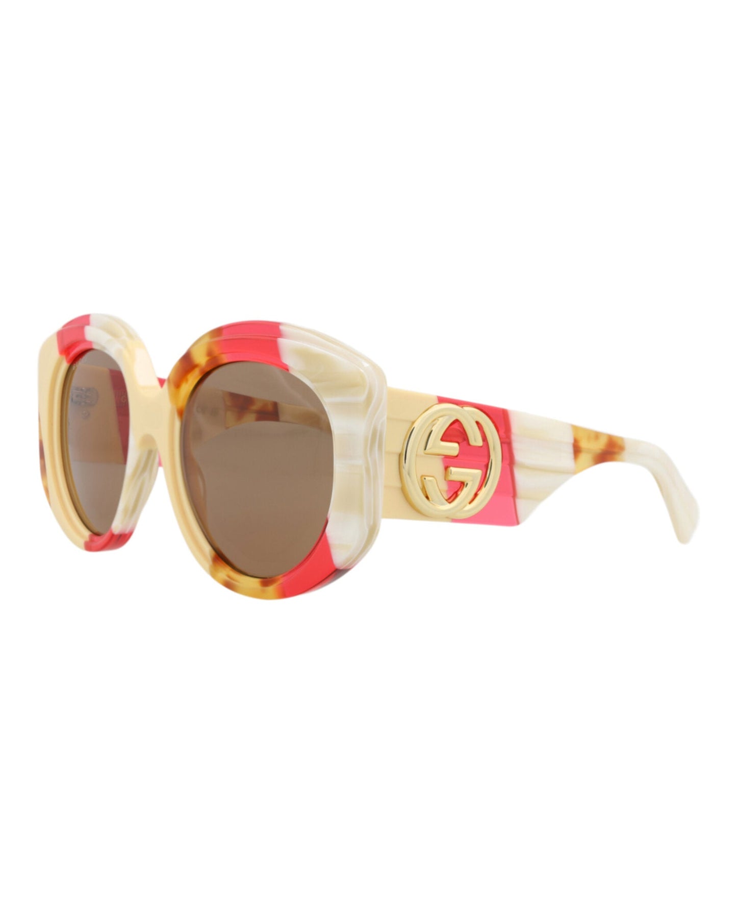 Gucci Womens Round/Oval Havana Havana Brown Fashion Designer Eyewear