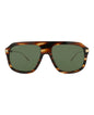 Gucci Mens Aviator Havana Gold Green Fashion Designer Eyewear