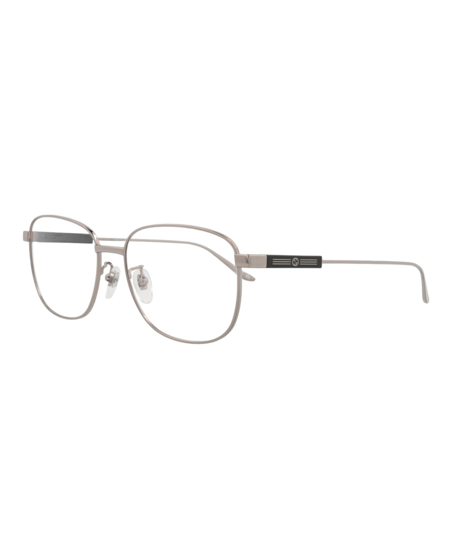 Gucci Mens Square/Rectangle Ruthenium Ruthenium Transparent Fashion Designer Eyewear