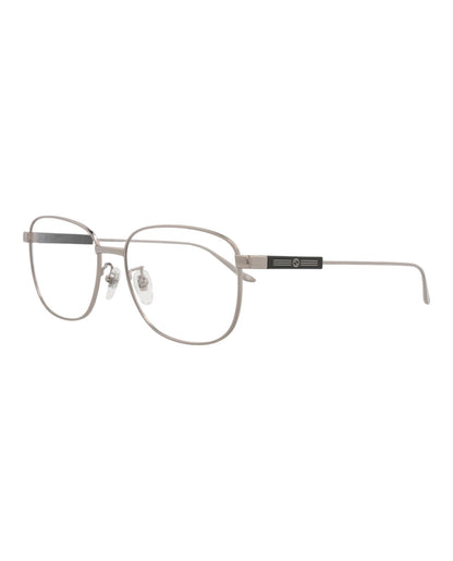 Gucci Mens Square/Rectangle Ruthenium Ruthenium Transparent Fashion Designer Eyewear