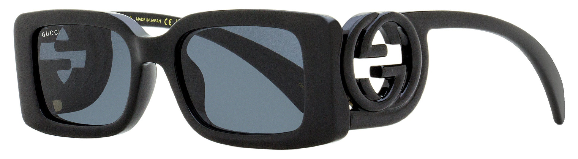 Gucci Rectangular Sunglasses GG1325S 001 Black 54mm Black
