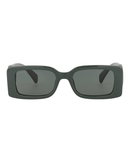 Gucci Womens Square/Rectangle Grey Grey Smoke Fashion Designer Eyewear