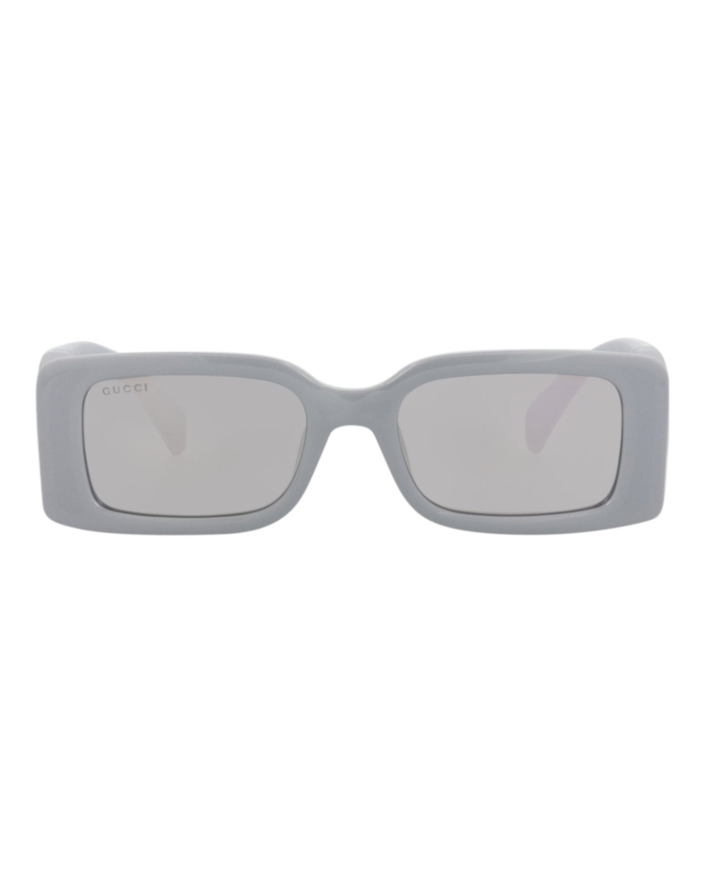 Gucci Womens Square/Rectangle Silver Silver Silver Fashion Designer Eyewear