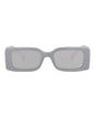 Gucci Womens Square/Rectangle Silver Silver Silver Fashion Designer Eyewear