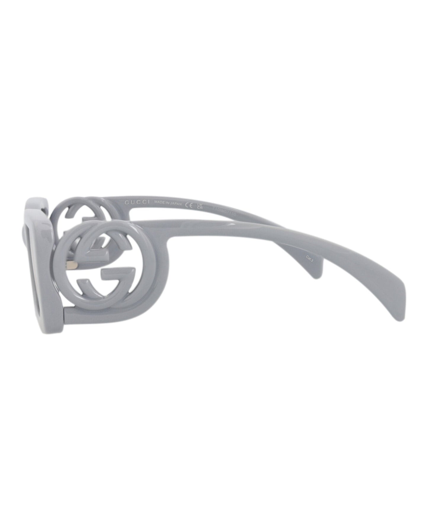 Gucci Womens Square/Rectangle Silver Silver Silver Fashion Designer Eyewear