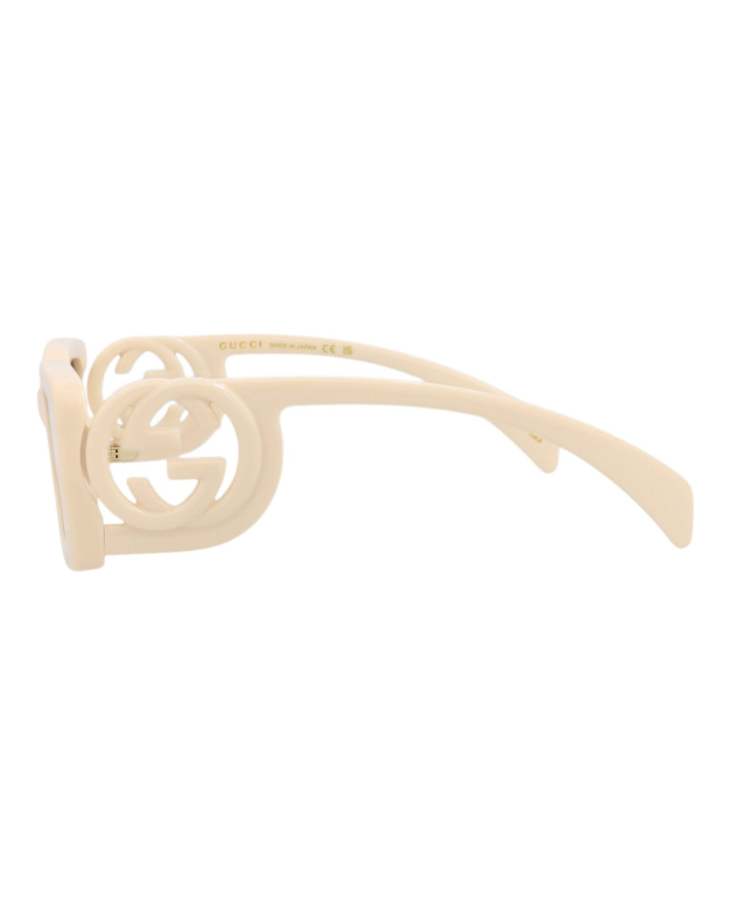 Gucci Womens Square/Rectangle Ivory Ivory Grey Fashion Designer Eyewear
