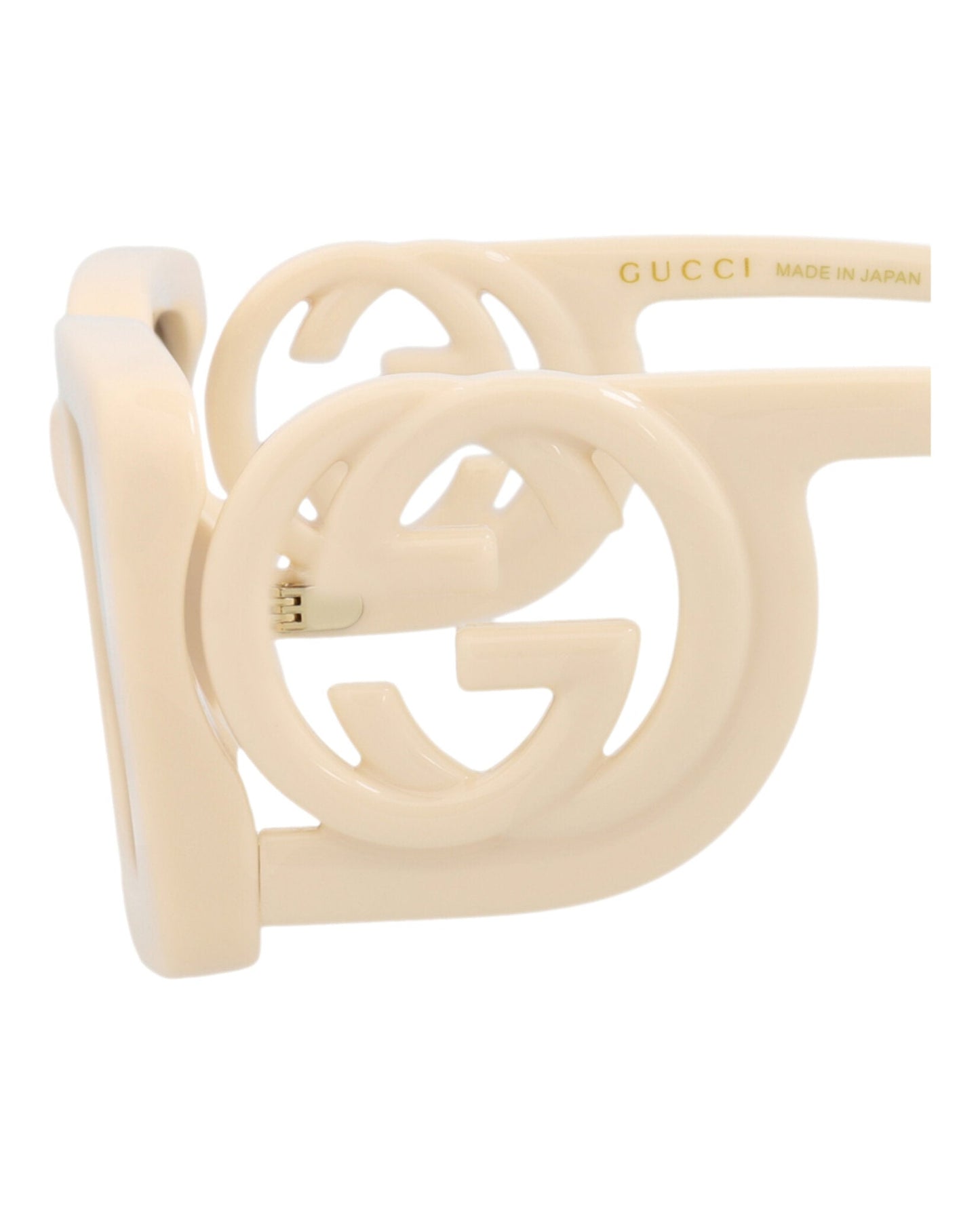 Gucci Womens Square/Rectangle Ivory Ivory Grey Fashion Designer Eyewear