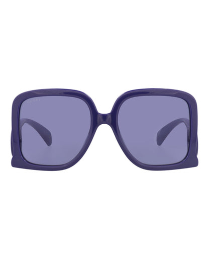Gucci Womens Square/Rectangle Violet Violet Violet Fashion Designer Eyewear