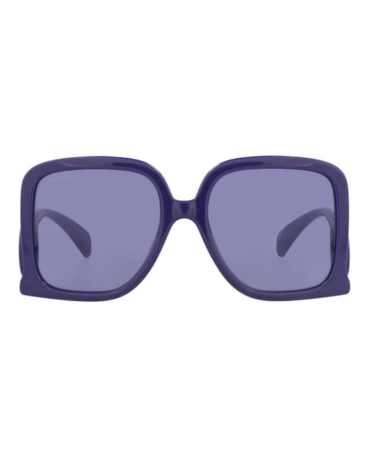 Gucci Womens Square/Rectangle Violet Violet Violet Fashion Designer Eyewear