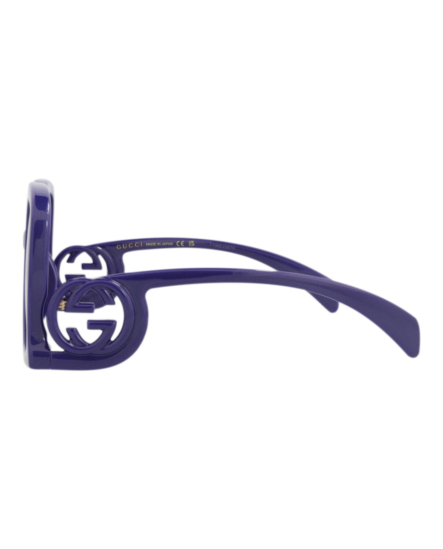Gucci Womens Square/Rectangle Violet Violet Violet Fashion Designer Eyewear