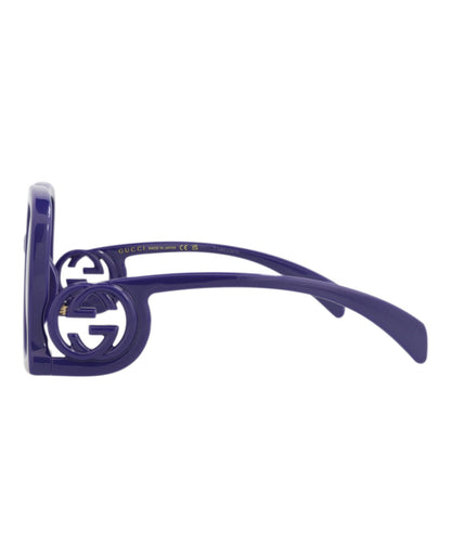 Gucci Womens Square/Rectangle Violet Violet Violet Fashion Designer Eyewear