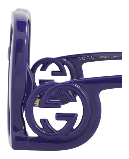 Gucci Womens Square/Rectangle Violet Violet Violet Fashion Designer Eyewear