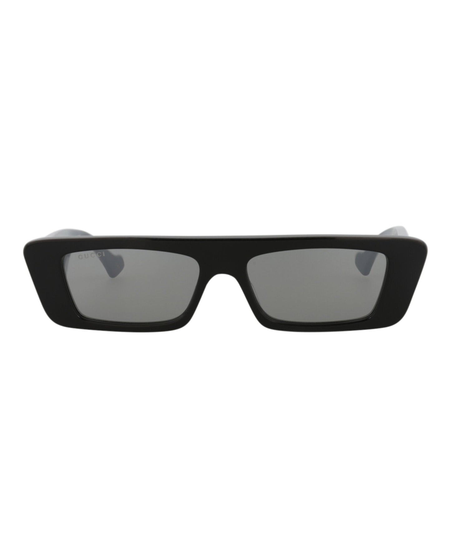 Gucci Mens Square/Rectangle Black Grey Silver Fashion Designer Eyewear