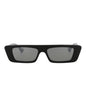 Gucci Mens Square/Rectangle Black Grey Silver Fashion Designer Eyewear