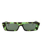 Gucci Mens Square/Rectangle Havana Havana Green Fashion Designer Eyewear