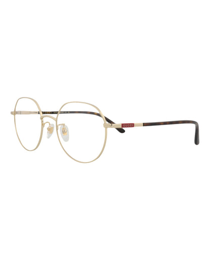 Gucci Mens Round/Oval Gold Havana Transparent Fashion Designer Eyewear
