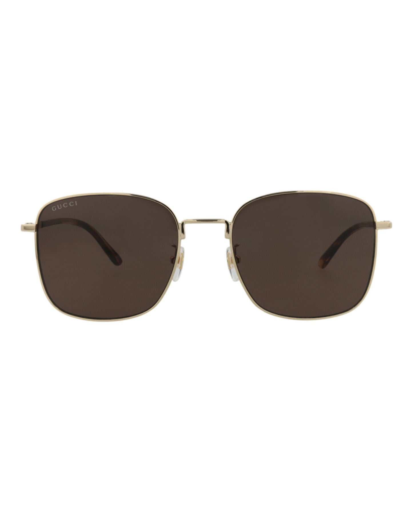 Gucci Mens Square/Rectangle Gold Havana Brown Fashion Designer Eyewear